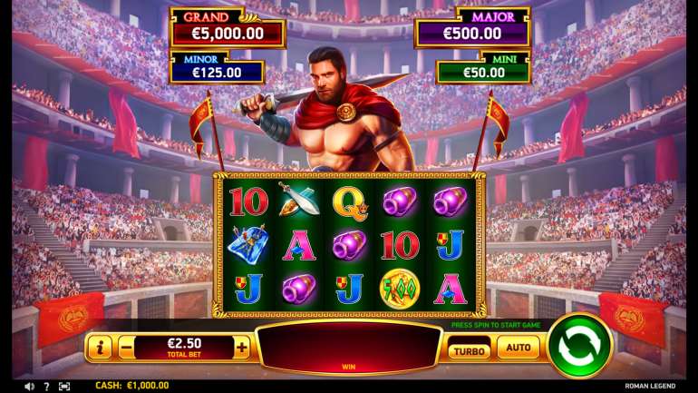Slot's design in Roman Legend Roman Legend