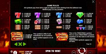 Fire Strike: Table