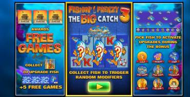 Fishin' Frenzy The Big Catch 3: Unique features