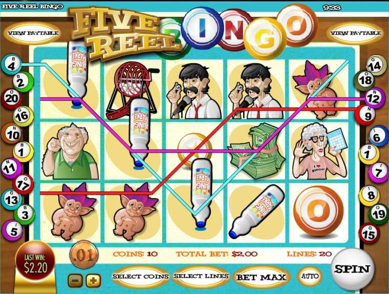 Play Five Reel Bingo slot CA