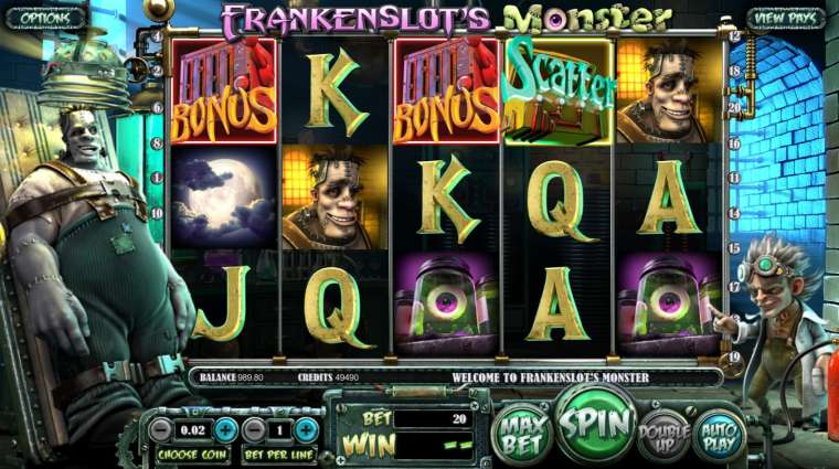Play Frankenslot’s Monster slot CA