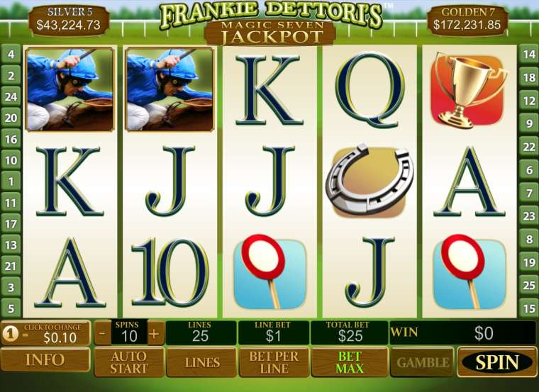 Play Frankie Dettori’s Magic Seven Jackpot slot CA