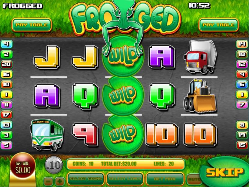 Frogged slot