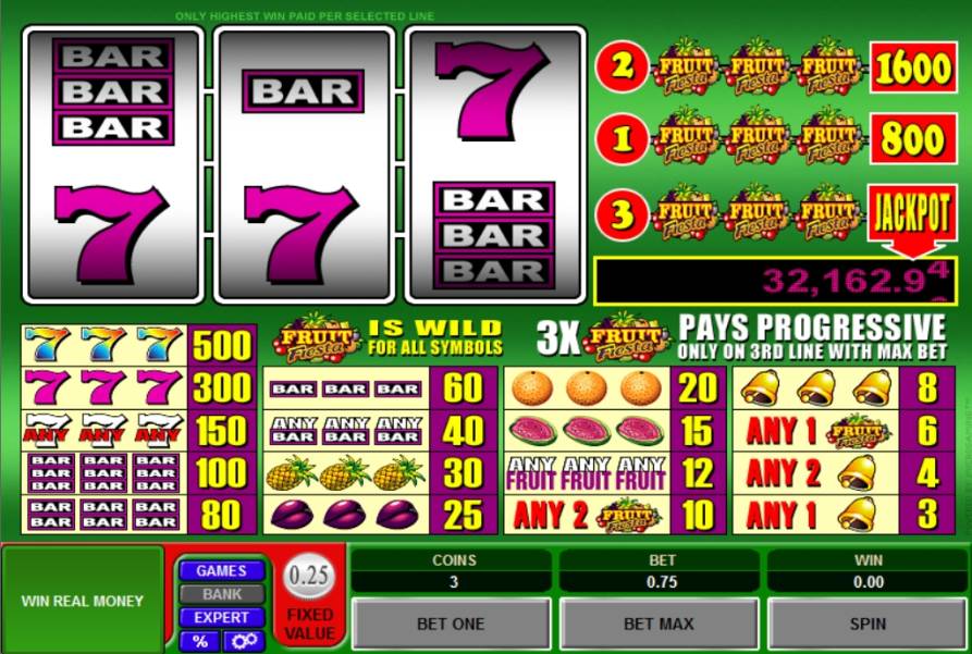 Fruit Fiesta 3 Reel - Progressive slot