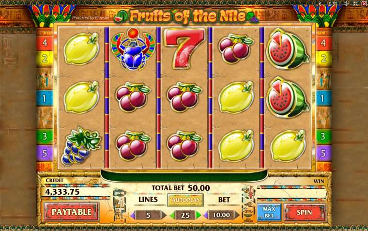Play Fruits of the Nile slot CA