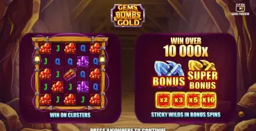 Gems, Bombs & Gold: Unique features