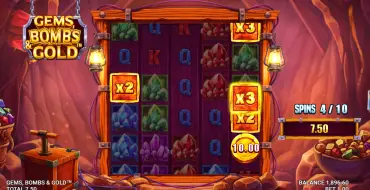 Gems, Bombs & Gold: Free spins