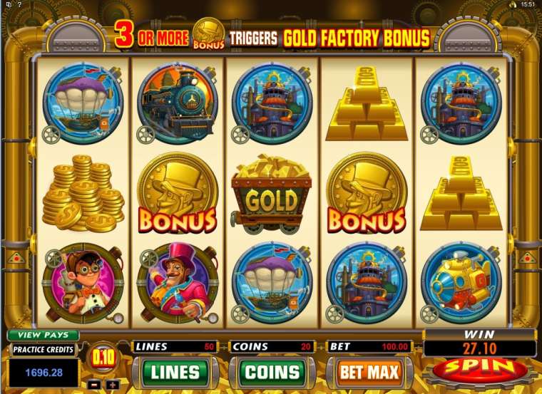 Play Gold Factory slot CA