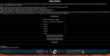 Gold Roulette: Payout table