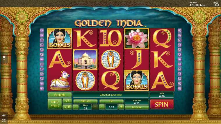 Play Golden India slot CA