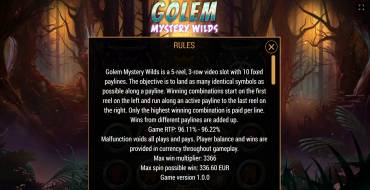 Golem Mystery Wilds: Rules