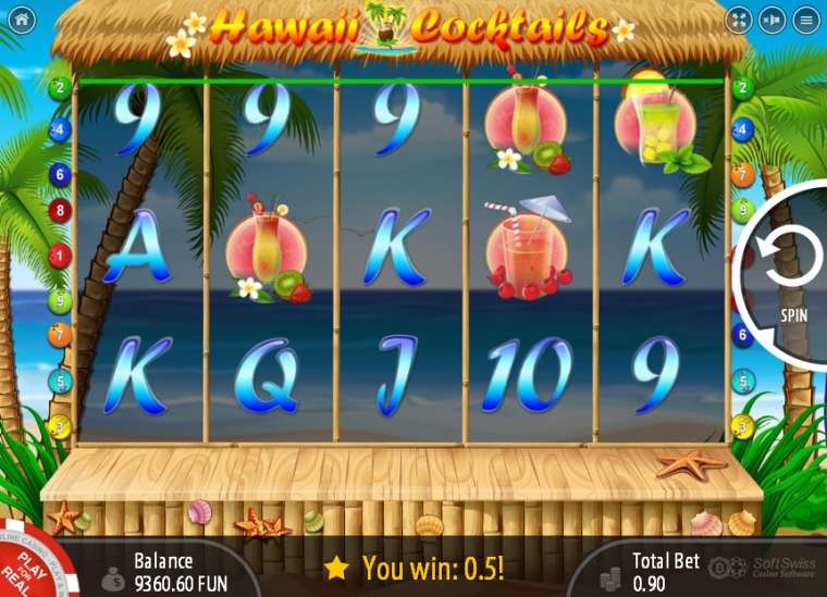 Play Hawaii Cocktails slot CA