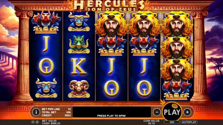 Play Hercules Son of Zeus slot CA