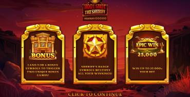 Hoot Shot The Sheriff: Unique features