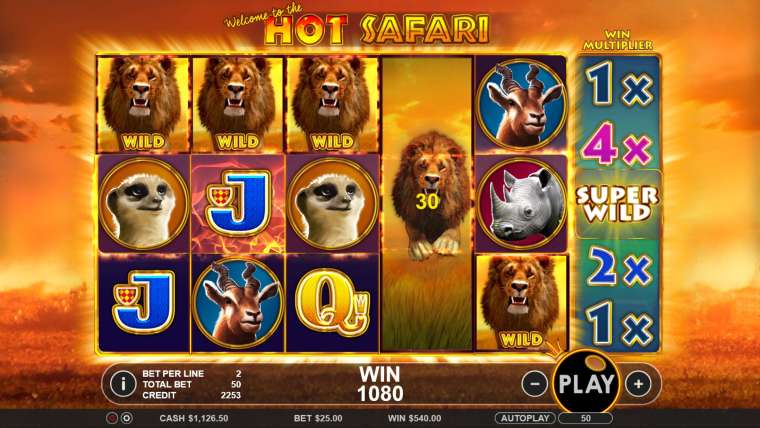 Play Hot Safari slot CA