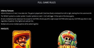 Inferno Fortune: Rules