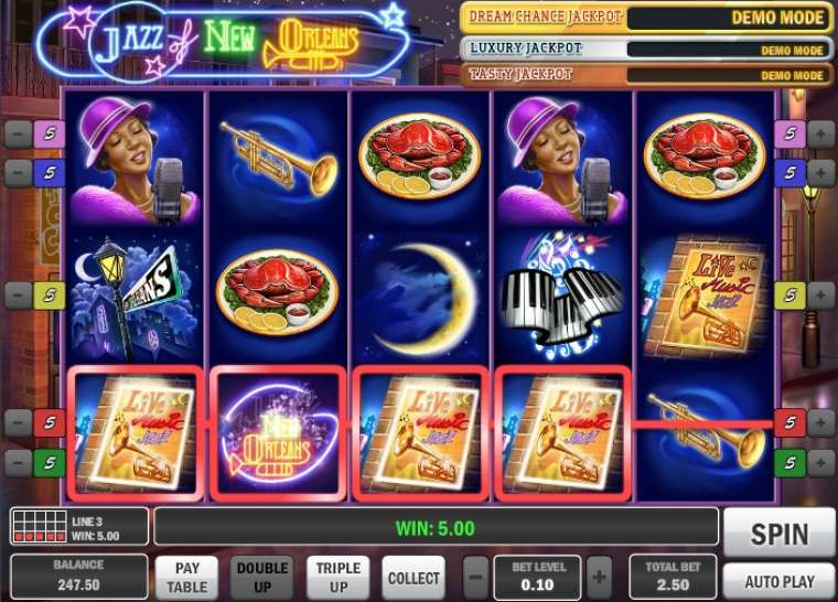 Play Jazz of New Orleans slot CA