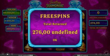 Jewelling Diamonds: Winnings