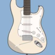 Jimi Hendrix: White guitar