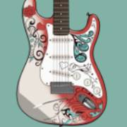 Jimi Hendrix: Red guitar