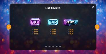 Jingle 7s Hold and Win: Payout table
