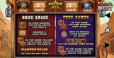 King of the West: Free spins and/or respins