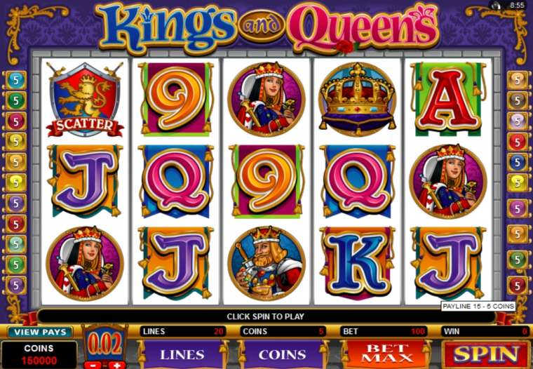 Play Kings and Queens slot CA
