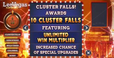 Leo Vegas Cluster Gems: Unique features