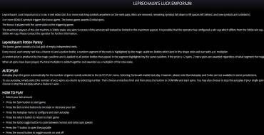 Leprechaun's Luck Emporium: Rules
