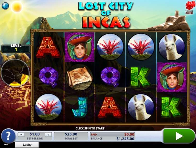 Play Lost City of Incas slot CA