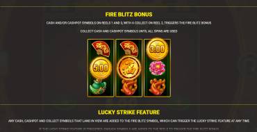 Lucky Fire Blitz Hotstepper: Bonus games