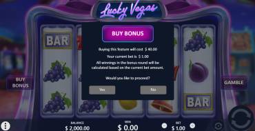 Lucky Vegas: Unique features
