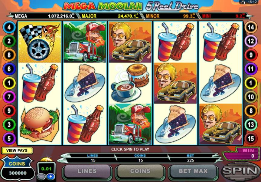 Mega Moolah 5 Reel Drive - Progressive slot