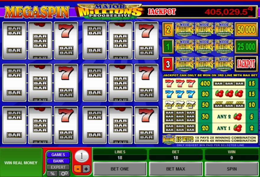 MegaSpin Prog Major Millions – Progressive slot