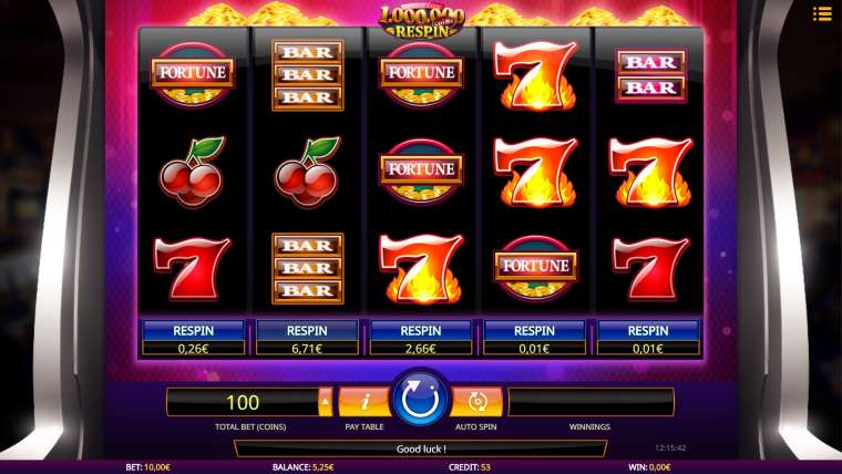 Play Million Coins Respin slot CA