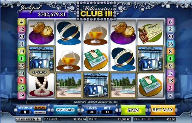 Play Millionaire’s Club III slot CA