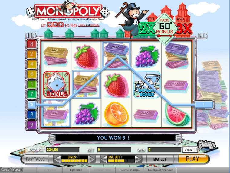 Play Monopoly slot CA