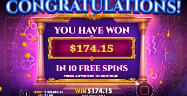 Oracle of Gold: Winnings