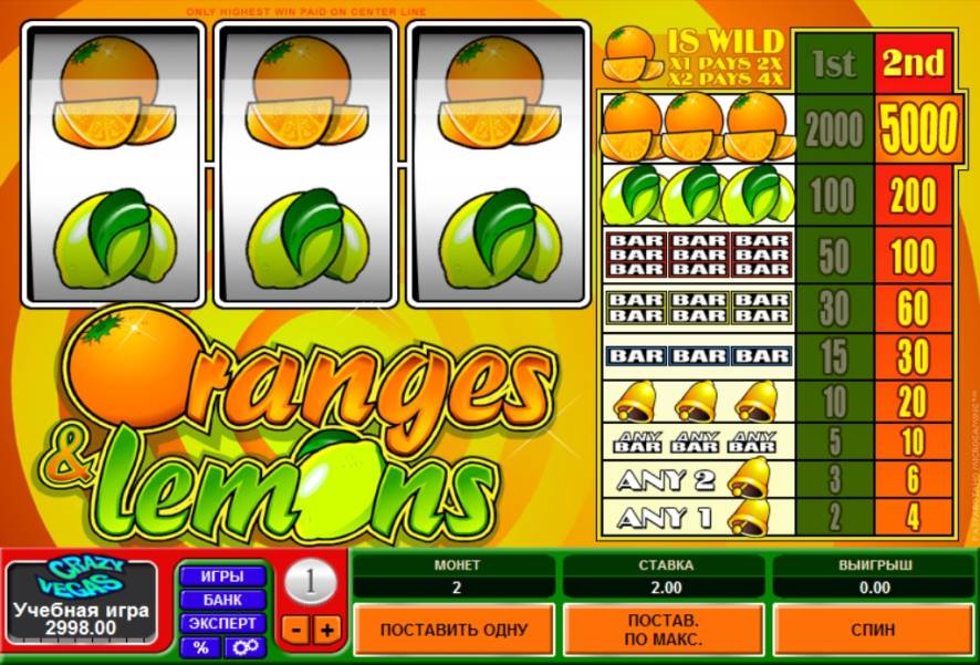 Oranges and Lemons slot