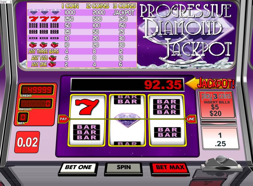 Progressive Diamond Jackpot slot