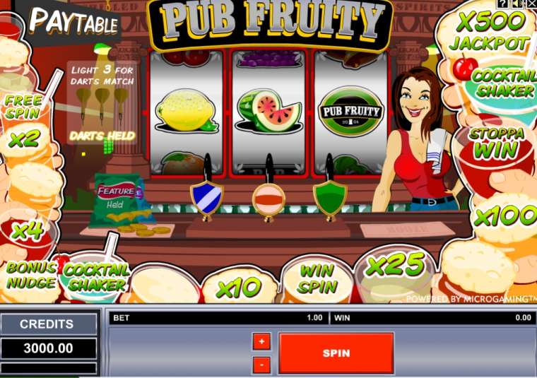 Play Pub Fruity slot CA