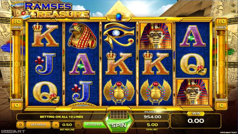 Play Ramses Treasure slot CA