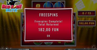 Red Zone Blitz: Winnings