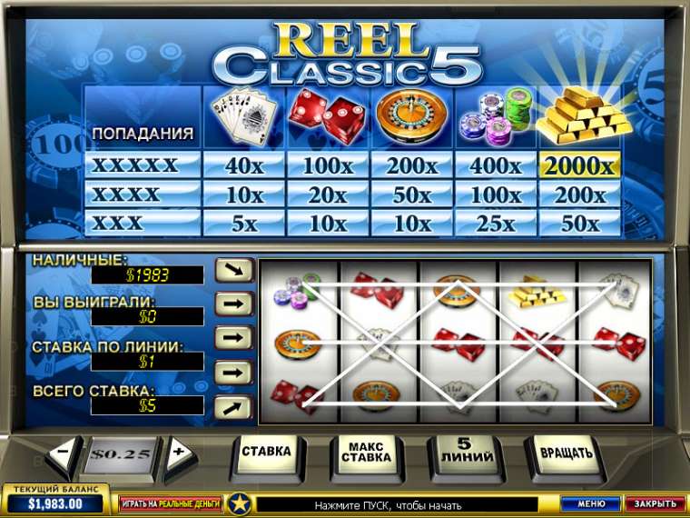 Play Reel Classic 5 slot CA