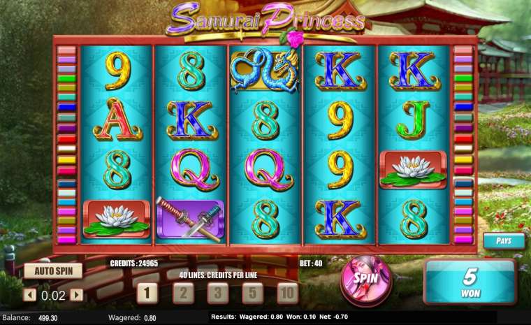 Play Samurai Princess slot CA