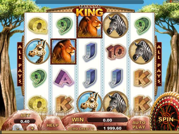 Play Savanna King slot CA