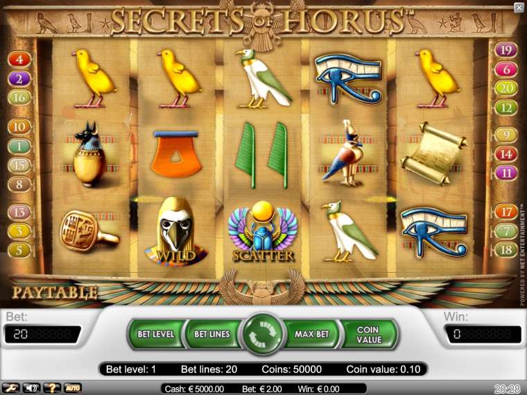 Play Secrets of Horus slot CA
