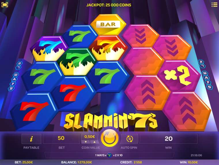 Play Slammin’ 7s slot CA