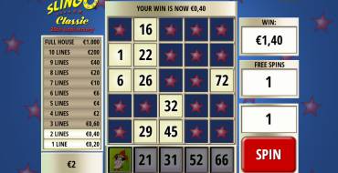 Slingo Classic 20th Anniversary: Winnings