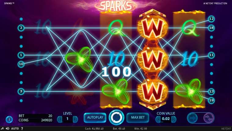 Play Sparks slot CA